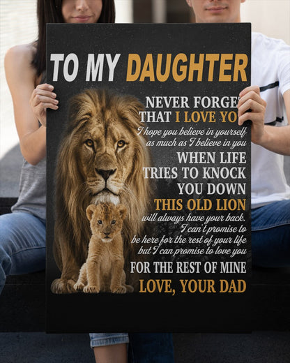 CANVAS FOR DAUGHTER - BEST GIFT FROM DAD - SUN00 (SKU2605-54)