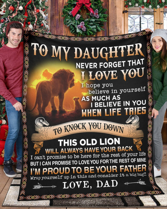 Couverture cadeau spéciale pour votre fille - De la part de papa 