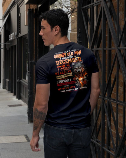 DECEMBER - GRUMPY OLD MAN - BIRTHDAY T-SHIRT FOR MEN - sun12 (SKU26T-01132-12)