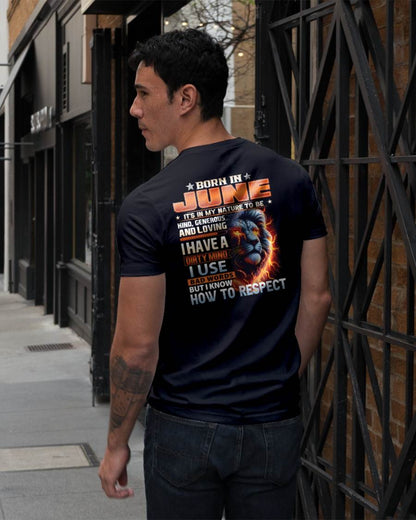 JUNE - DIRTY MIND BUT KNOWS RESPECT - BIRTHDAY T-SHIRT FOR MEN - sun06 (SKU08-84-06)