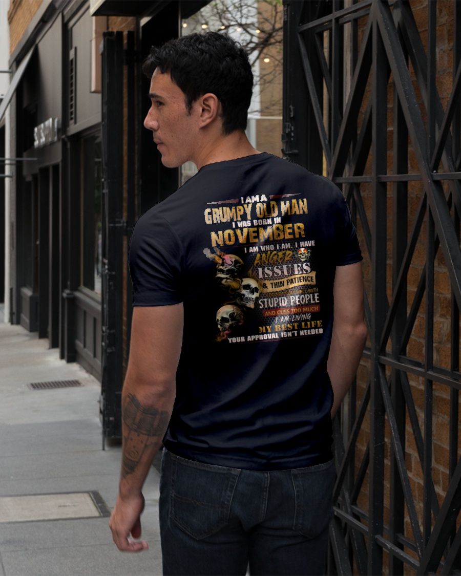 NOVEMBER - DIRTY MIND BUT KNOWS RESPECT - BIRTHDAY T-SHIRT FOR MEN - sun11 (SKU08-84-11)