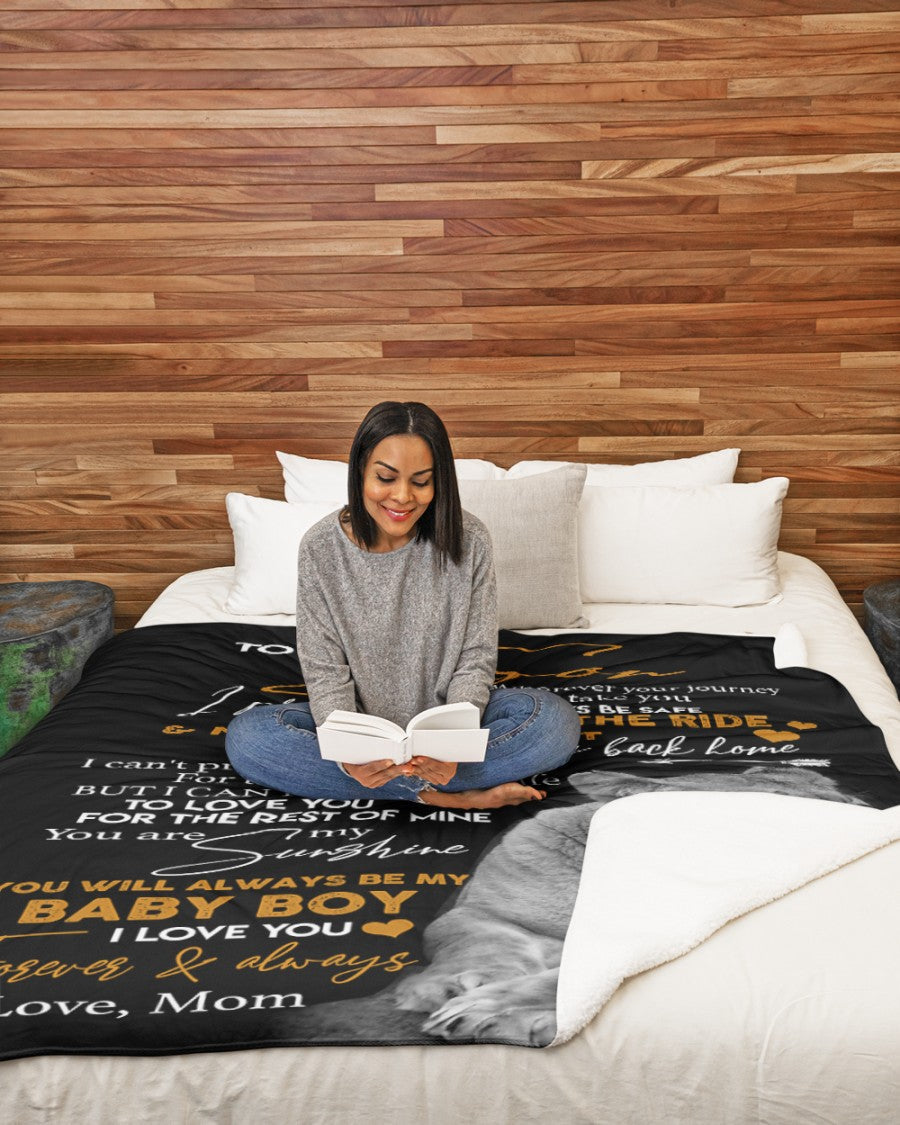 Special gift for son Blanket - from mom - (SKU-B06-19)