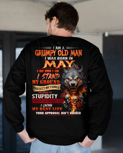 MAY - GRUMPY OLD MAN - BIRTHDAY T-SHIRT FOR MEN - sun05 (SKU26T-01132-05)