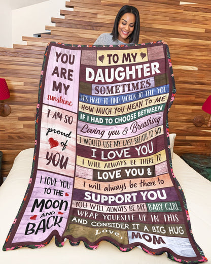 Special Gift For Your Daughter Blanket - From Mom