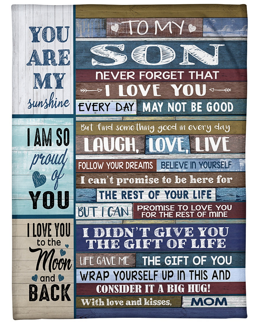 Couverture cadeau spéciale pour votre fils - De la part de maman 
