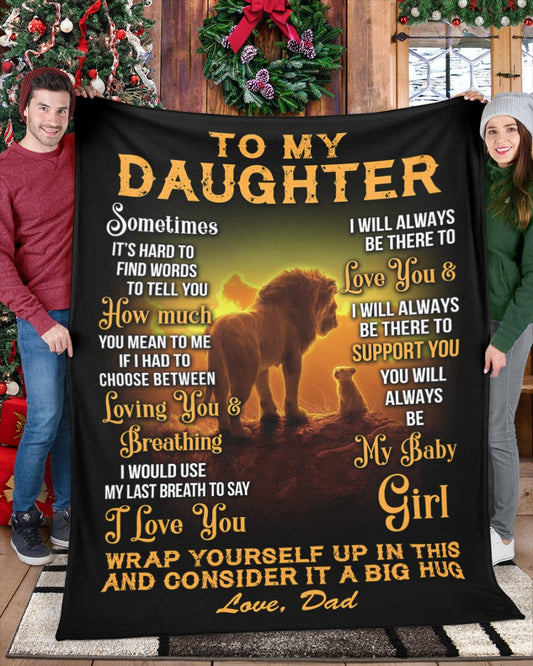 Couverture cadeau spéciale pour votre fille - De la part de papa 