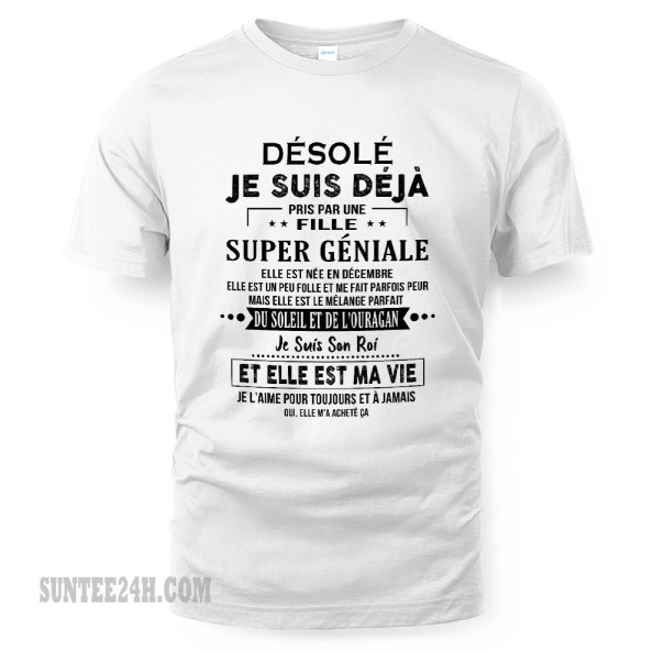 MAIS ELLE EST LE MÉLANGE PARFAIT  DU SOLEIL ET DE L'OURAGAN - Cadeau spécial pour votre petit ami ou mari - (SKU.FR.SS)